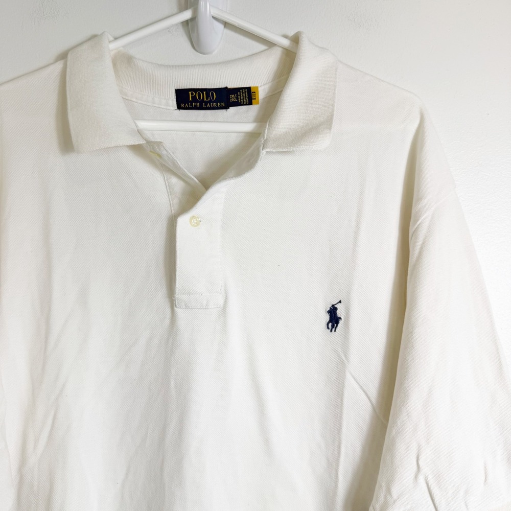 Polo Ralph Lauren Polo Shirt Mens 2XLT White Short Sleeve Pique Pony Logo